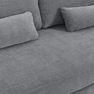 Normandy Sofa in Walnut w/ Thames Gray Ashen Performance Fabric-Blue Hand Home