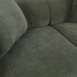 Arcadia Sofa in Walnut w/ Thames Moss Green Performance Fabric-Blue Hand Home