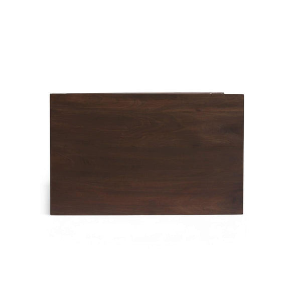 Vivienne 3 Drawer Bedside Large Table in Walnut-Blue Hand Home