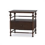 Soluna Side Table w/ Drawer-Blue Hand Home