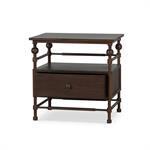 Soluna Side Table w/ Drawer-Blue Hand Home