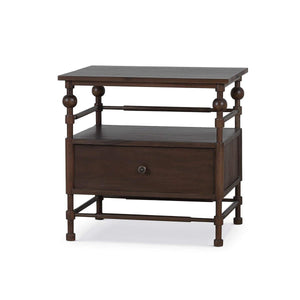 Soluna Side Table w/ Drawer-Blue Hand Home