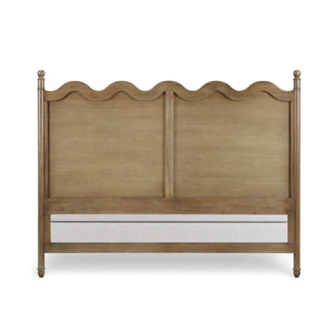 Chloe King Bed in Straw Wash w/ Colorado Boucle Ivory Fabric-Blue Hand Home
