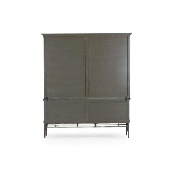 Seraphine 4 Door Glass Display Cabinet w/ Glass Shelves-Blue Hand Home