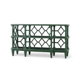 Chinois Open Console - Handcrafted Solid Hardwood Console Table-Blue Hand Home