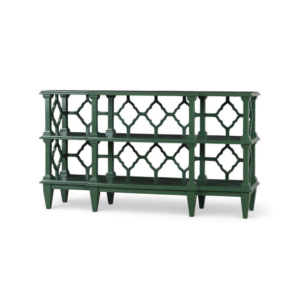 Chinois Open Console - Handcrafted Solid Hardwood Console Table-Blue Hand Home
