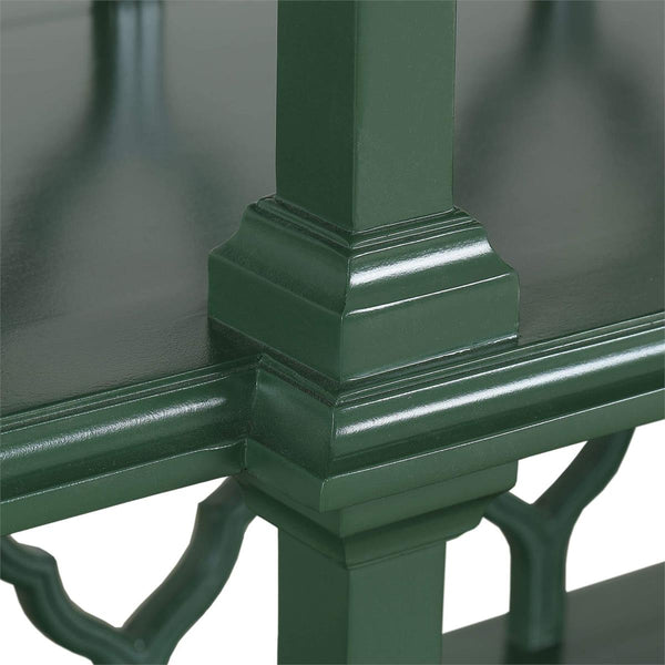Chinois Open Console - Handcrafted Solid Hardwood Console Table-Blue Hand Home
