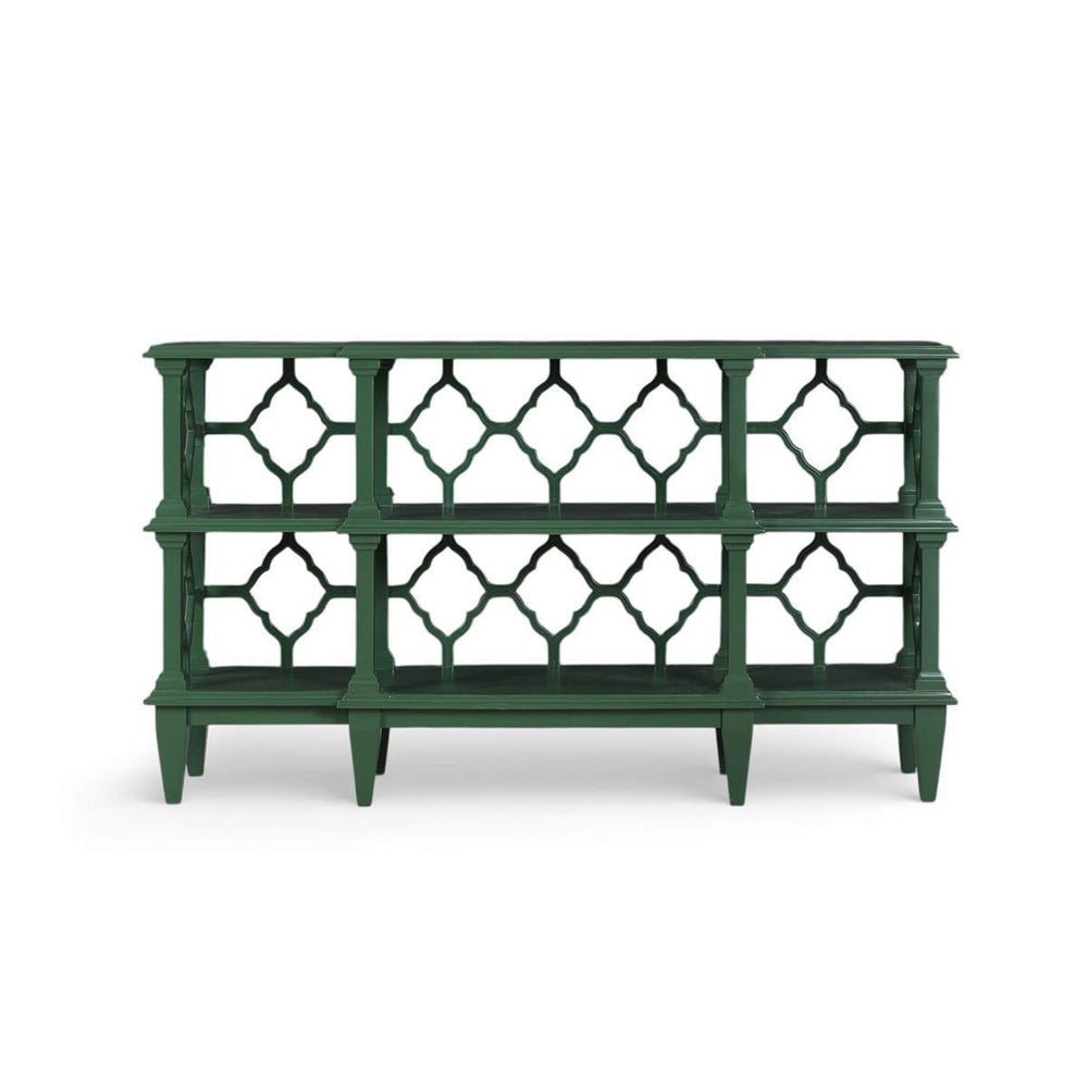 Chinois Open Console - Handcrafted Solid Hardwood Console Table-Blue Hand Home