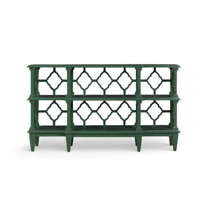 Chinois Open Console - Handcrafted Solid Hardwood Console Table-Blue Hand Home