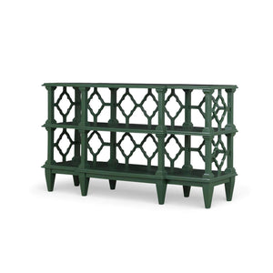 Chinois Open Console - Handcrafted Solid Hardwood Console Table-Blue Hand Home