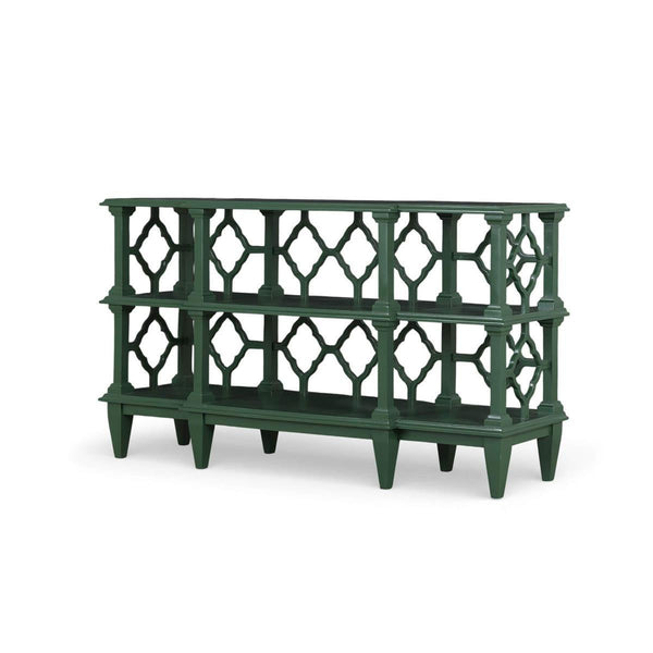 Chinois Open Console - Handcrafted Solid Hardwood Console Table-Blue Hand Home