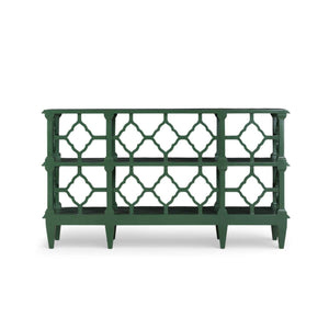 Chinois Open Console - Handcrafted Solid Hardwood Console Table-Blue Hand Home