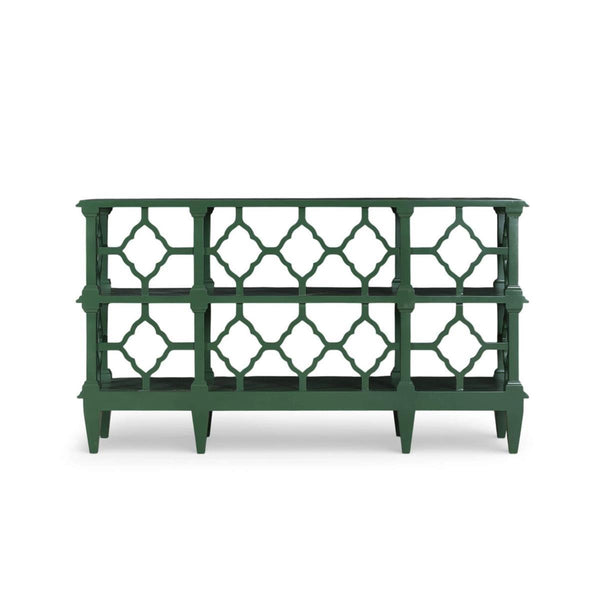 Chinois Open Console - Handcrafted Solid Hardwood Console Table-Blue Hand Home