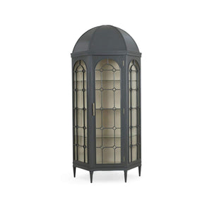Chambre Dome Display Cabinet w/ Glass Shelves-Blue Hand Home