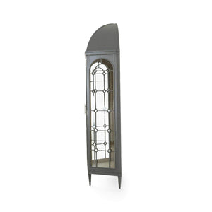 Chambre Dome Display Cabinet w/ Glass Shelves-Blue Hand Home