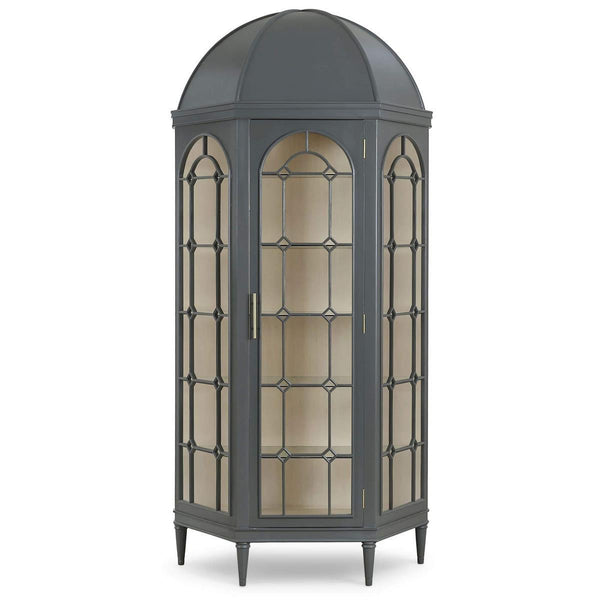 Chambre Dome Display Cabinet w/ Glass Shelves-Blue Hand Home