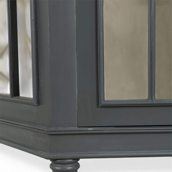 Chambre Dome Display Cabinet w/ Glass Shelves-Blue Hand Home