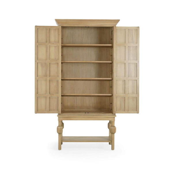 Windsor Cabinet, Handcrafted Solid Hardwood Storage Display Case-Blue Hand Home