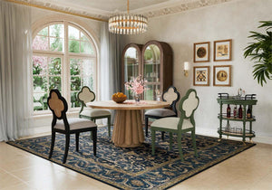 Camille Round Dining Table 60''-Blue Hand Home