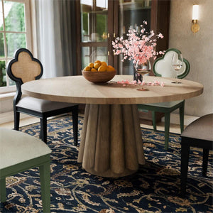 Camille Round Dining Table 60''-Blue Hand Home