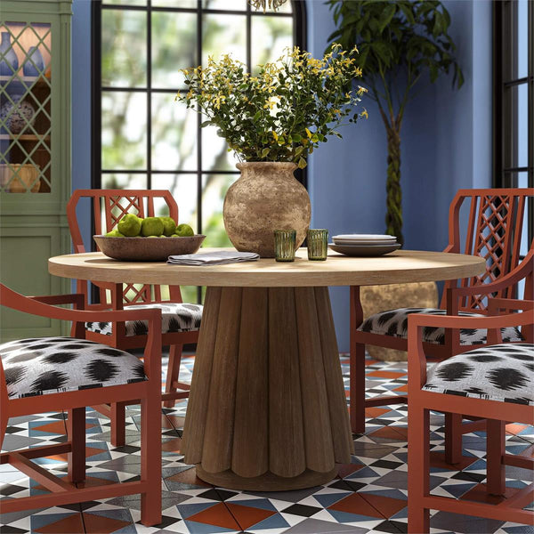 Camille Round Dining Table 60''-Blue Hand Home