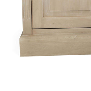 French Hens Media Cabinet w/ Glass Shelves on Sides-Blue Hand Home