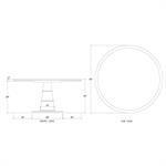 Martinique Round Dining Table 60''-Blue Hand Home