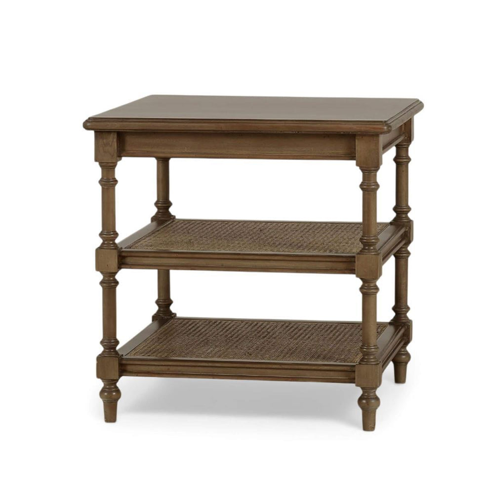 Palmetto Side Table w/ Open Shelves-Blue Hand Home