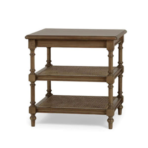Palmetto Side Table w/ Open Shelves-Blue Hand Home