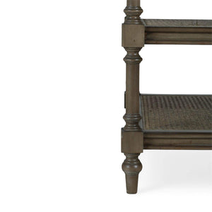 Palmetto Side Table w/ Open Shelves-Blue Hand Home