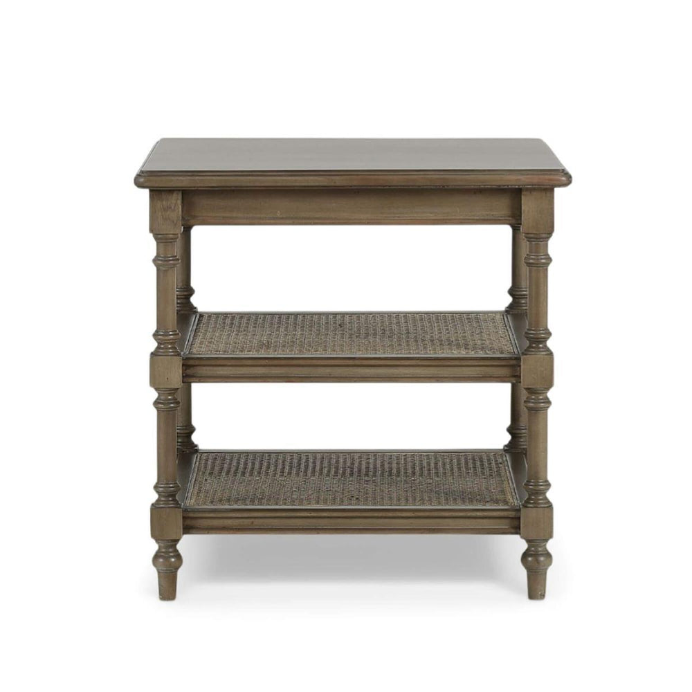 Palmetto Side Table w/ Open Shelves-Blue Hand Home