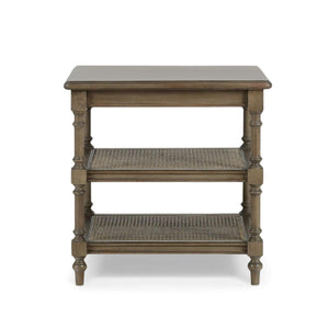 Palmetto Side Table w/ Open Shelves-Blue Hand Home