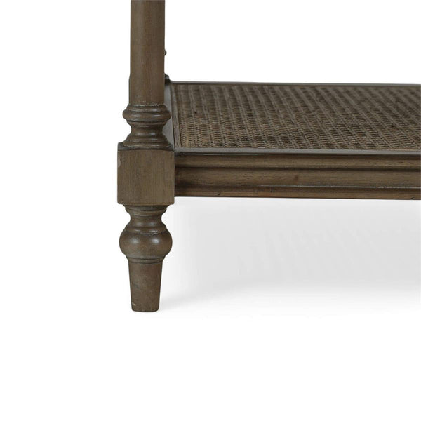Palmetto Side Table w/ Open Shelves-Blue Hand Home
