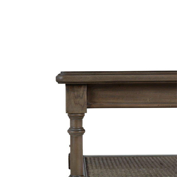 Palmetto Side Table w/ Open Shelves-Blue Hand Home