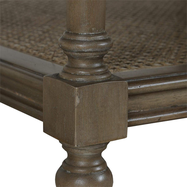 Palmetto Side Table w/ Open Shelves-Blue Hand Home