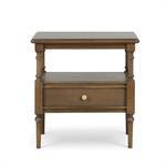 Palmetto Side Table w/ Open Shelf & Drawer-Blue Hand Home