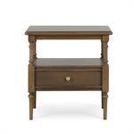 Palmetto Side Table w/ Open Shelf & Drawer-Blue Hand Home