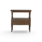 Palmetto Side Table w/ Open Shelf & Drawer-Blue Hand Home