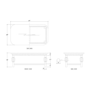 Windsor Coffee Table-Blue Hand Home