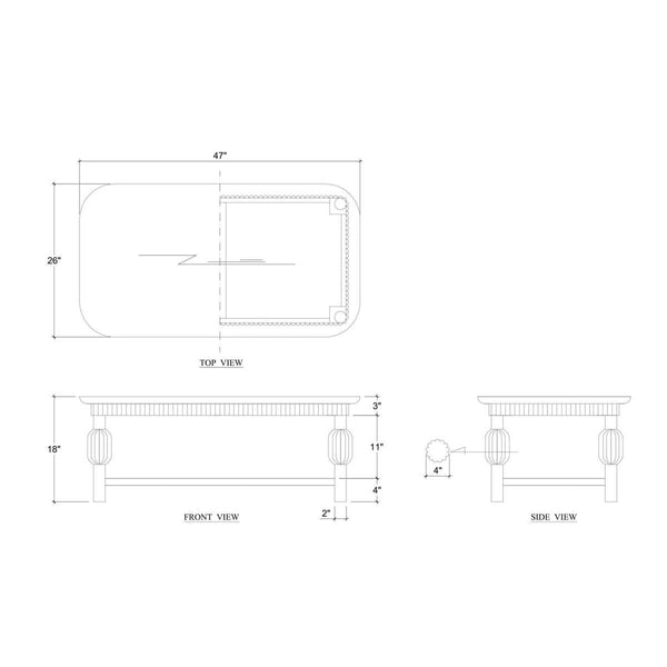Windsor Coffee Table-Blue Hand Home