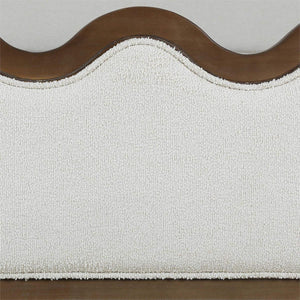 Chloe Queen Bed in Straw Wash w/ Colorado Boucle Ivory Fabric-Blue Hand Home