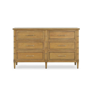 Martinique 6 Drawer Dresser In Solid Hardwood Construction-Blue Hand Home