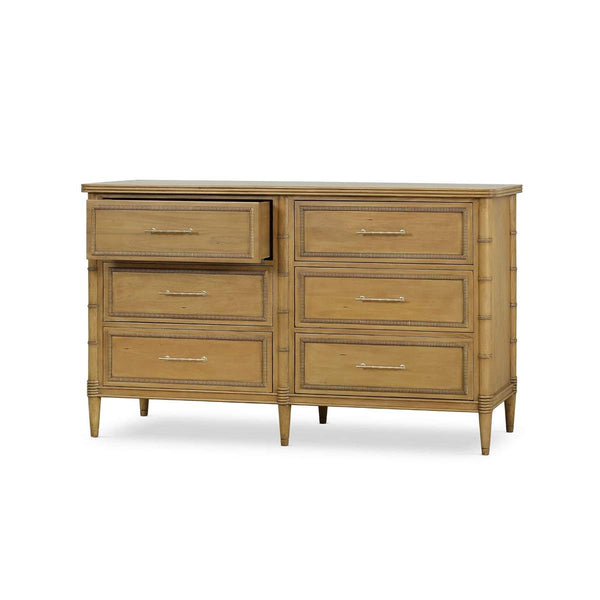 Martinique 6 Drawer Dresser In Solid Hardwood Construction-Blue Hand Home
