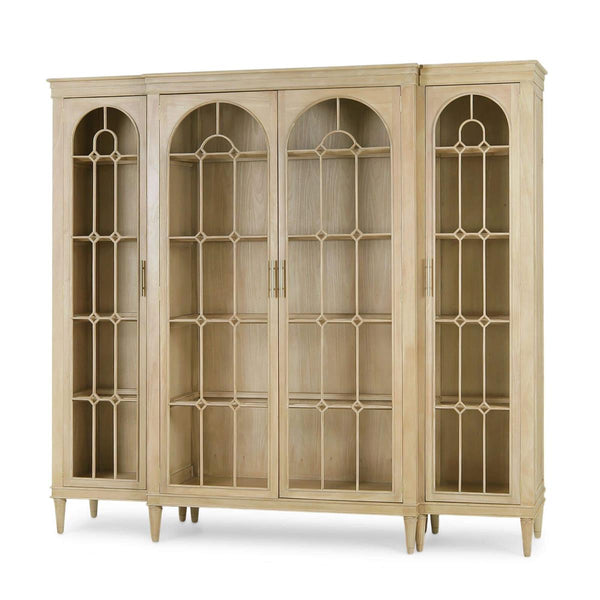 Chambre Display Cabinet w/ Glass Shelves-Blue Hand Home