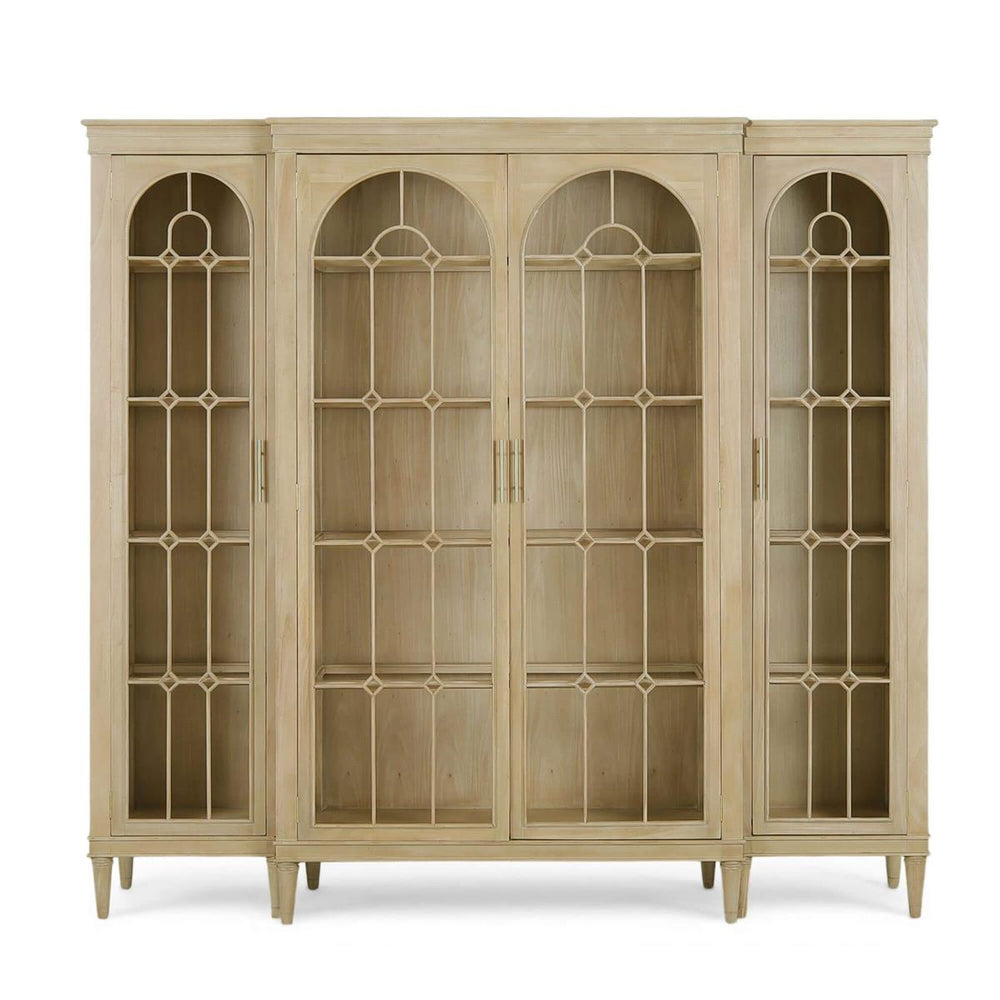 Chambre Display Cabinet w/ Glass Shelves-Blue Hand Home