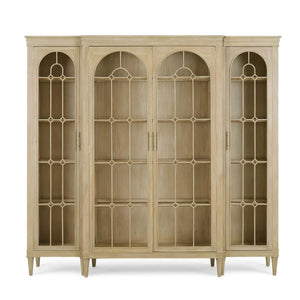 Chambre Display Cabinet w/ Glass Shelves-Blue Hand Home