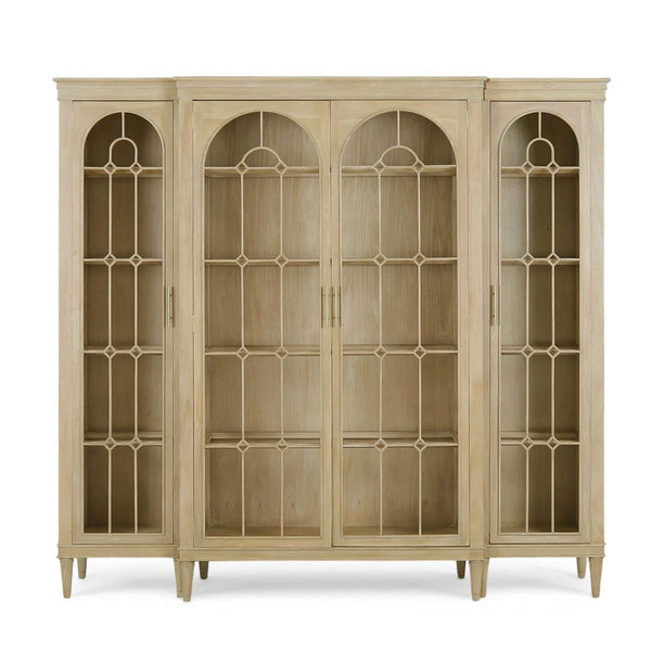 Chambre Display Cabinet w/ Glass Shelves-Blue Hand Home
