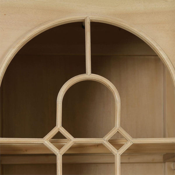 Chambre Display Cabinet w/ Glass Shelves-Blue Hand Home