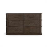 Carmel 6 Drawer Dresser Solid Wood Handcrafted Bedroom Storage Furniture-Blue Hand Home