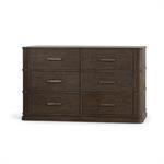 Carmel 6 Drawer Dresser Solid Wood Handcrafted Bedroom Storage Furniture-Blue Hand Home